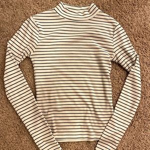Striped long sleeve top